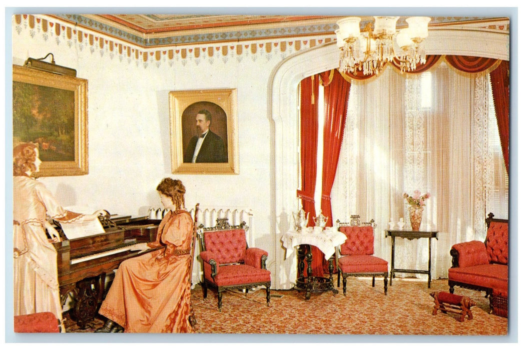 Galloway House Museum Piano Interior Scene Fond Du Lac Wisconsin WI Postcard