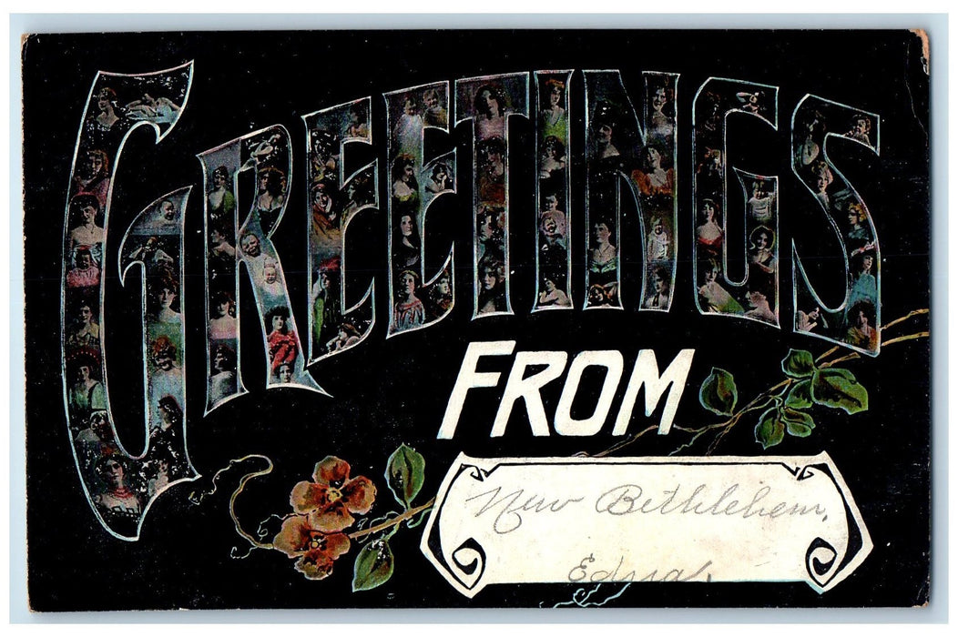 c1910's Greetings From New Bethlehem Pennsylvania PA Antique Unposted Postcard