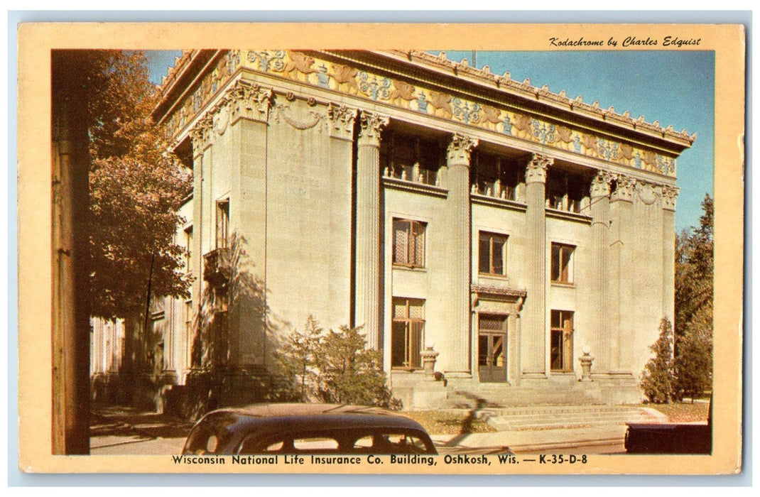 Wisconsin National Life Insurance Co. Building Exterior View Oshkosh WI Postcard