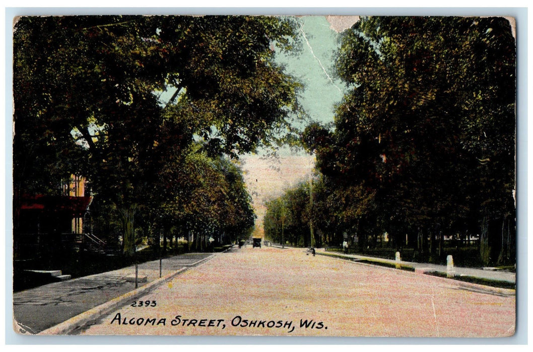 1916 Algoma Street Panoramic View Oshkosh Wisconsin WI Davenport IA Postcard