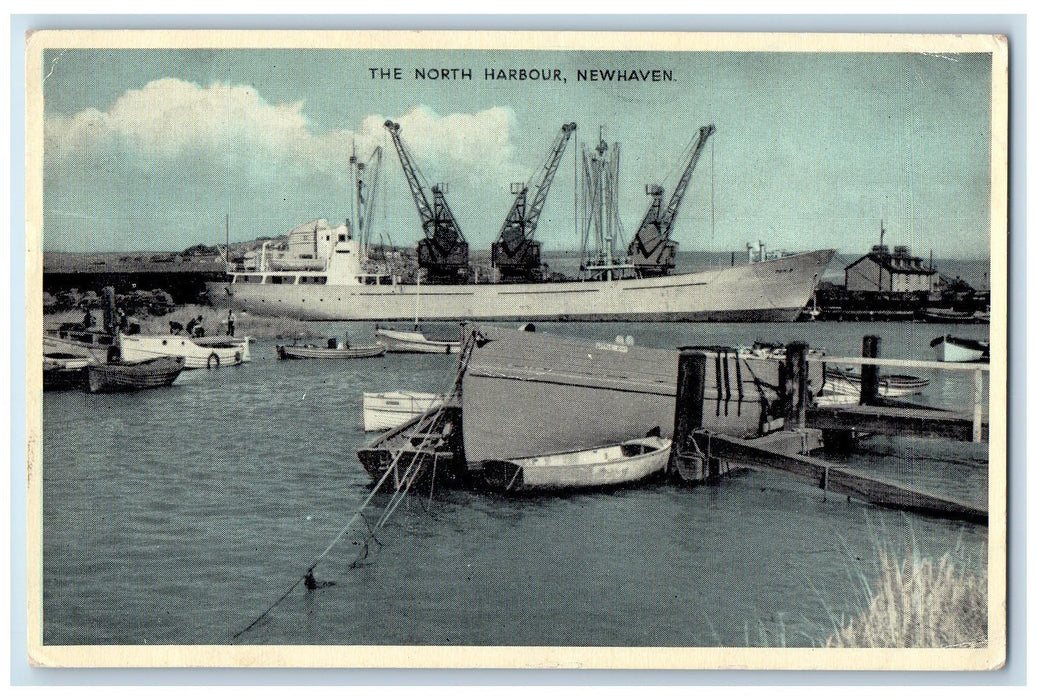 The North Harbour Newhaven Edinburgh United Kingdom UK, Marinette WI Postcard