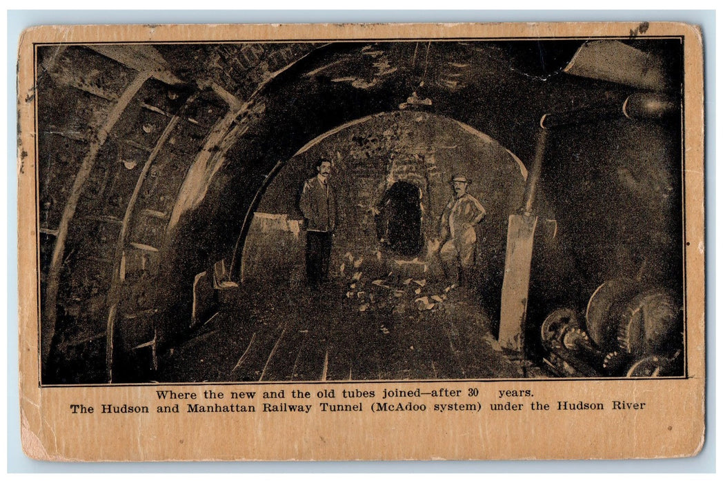 1910 The Hudson And Manhattan Railway Tunnel McAdo System New York NY Postcard
