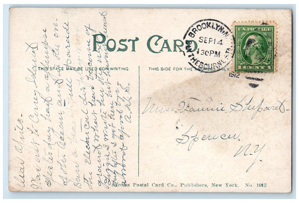 1912 View Of City Hall Subway Station New York Brooklyn NY Antique Postcard
