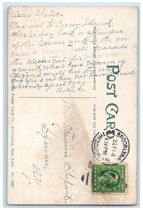 1912 View Of City Hall Subway Station New York Brooklyn NY Antique Postcard