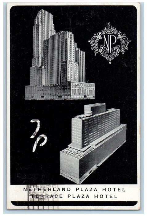 1950 Netherland Terrance Plaza Hotel Cincinnati OH, Lexington KY Postcard