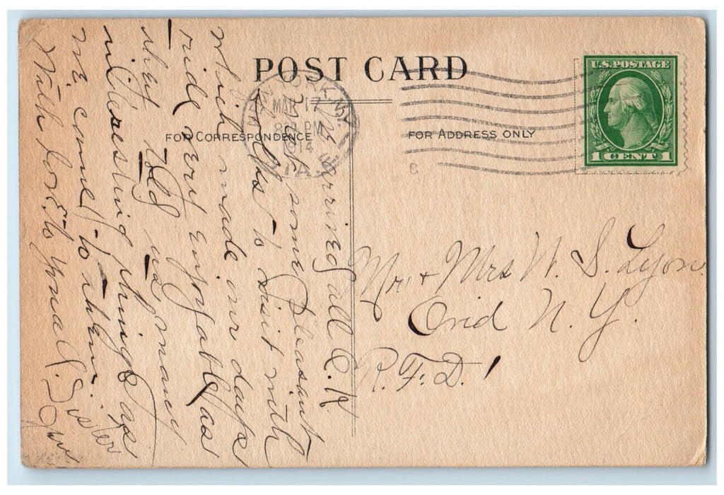 1914 Hotel Mc Alpin Building Exterior Scene New York NY Antique Postcard