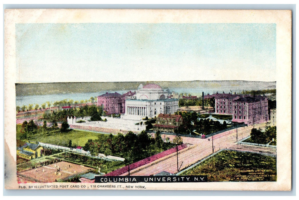 c1905 Columbia University New York, Panoramic View NY Antique Unposted Postcard