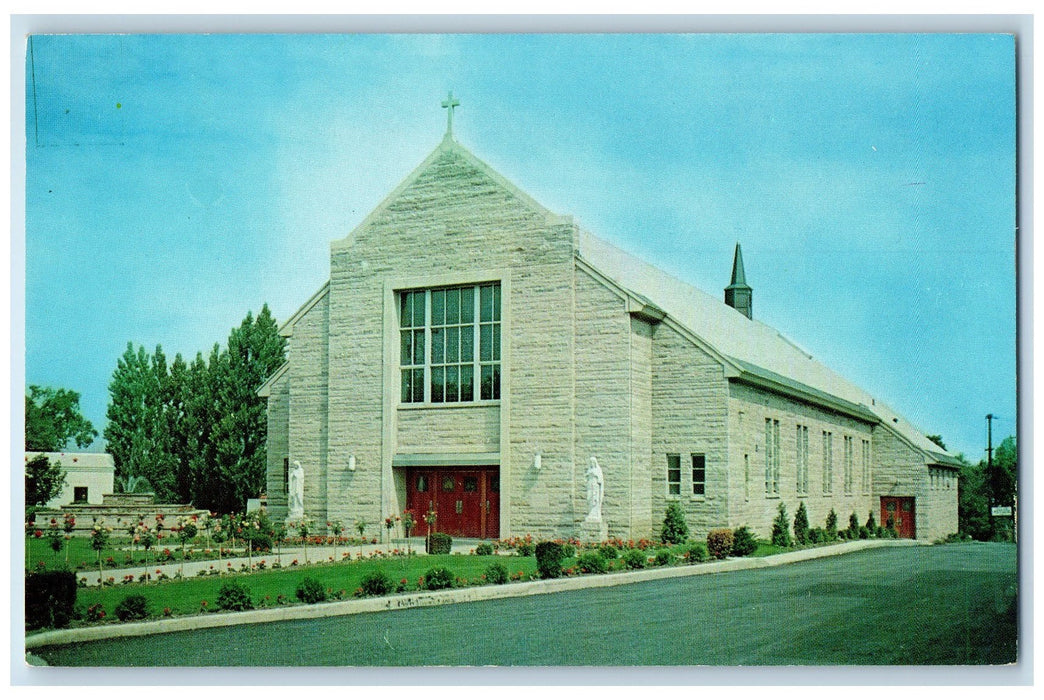 c1940's St. Francis Of Assisi Catholic Church Auburn New York NY Church Postcard