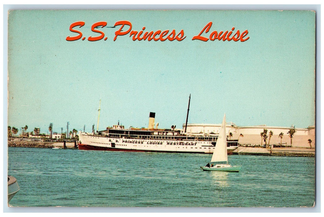 Steamer Ship S.S Princess Louise Restaurant San Pedro California Postcard