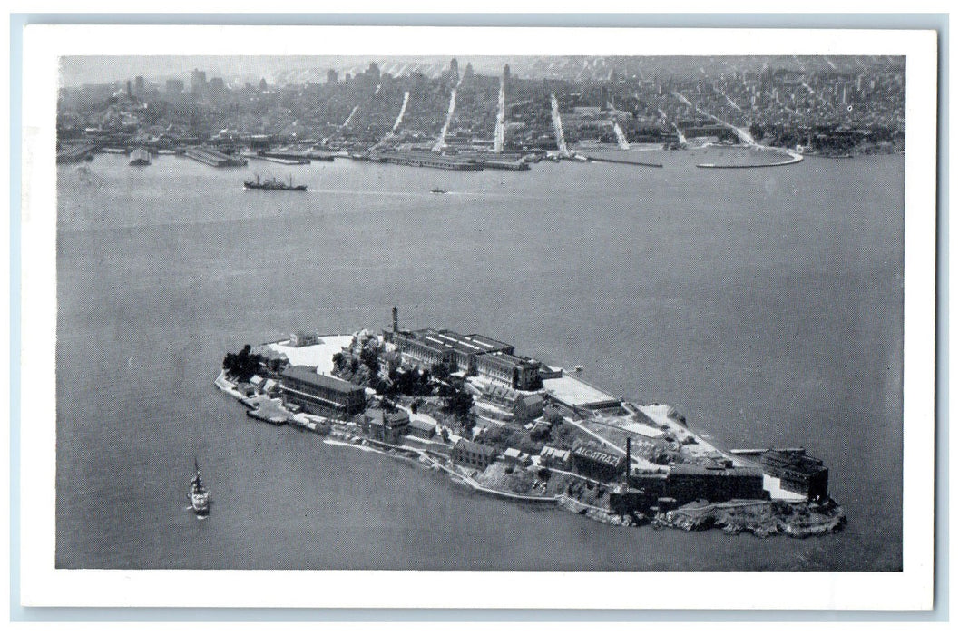 Alcatraz Island Huge Battleship The Rock San Francisco California CA Postcard