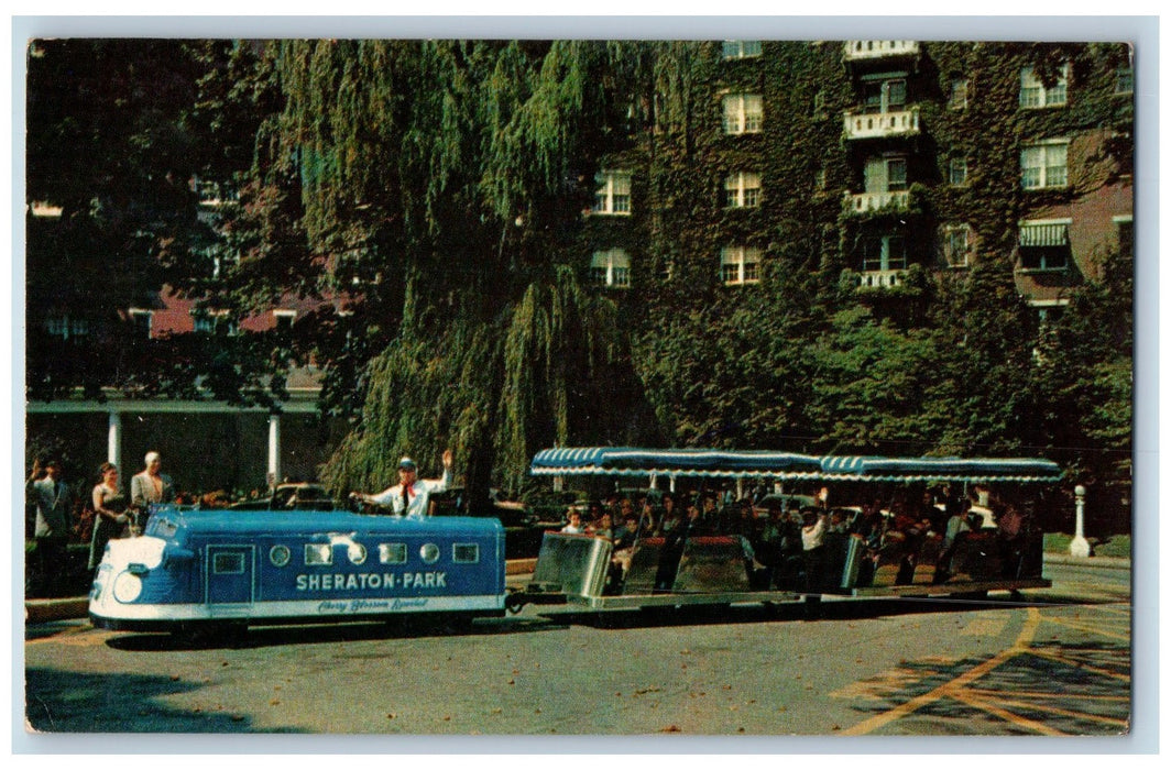 Sheraton Park Hotel And Motor Inn Miniature Train Scene Washington DC Postcard