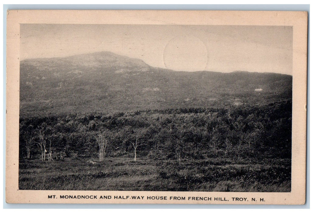 1936 Mt. Monadnock And Half-way House French Hill Troy New Hampshire NH Postcard