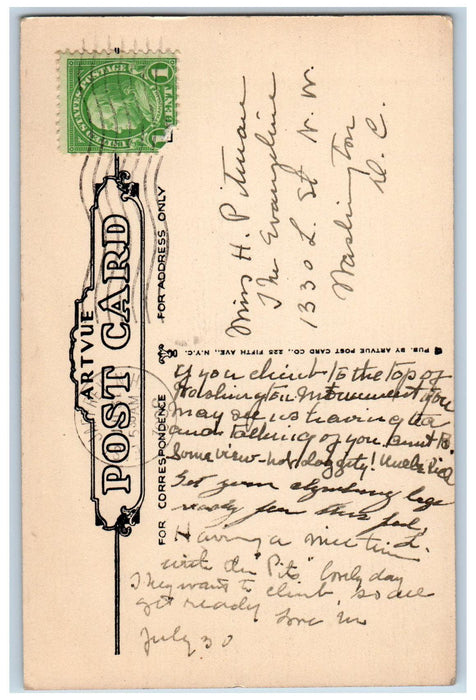 1936 Mt. Monadnock And Half-way House French Hill Troy New Hampshire NH Postcard
