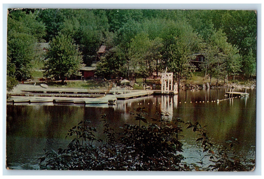 View Of Beach And Lake Educational Alliance Camp Brewster New York NY Postcard