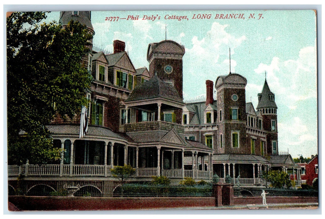 c1910's View Of Phil Daly's Cottages Long Branch New Jersey NJ Antique Postcard