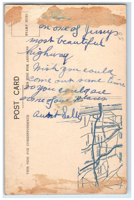 c1910's Swiss Chalet Restaurant Rochelle Park New Jersey NJ Antique Postcard