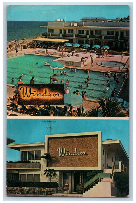 1978 Windsor House Resort Surfside Miami Beach Florida FL Dual View Postcard