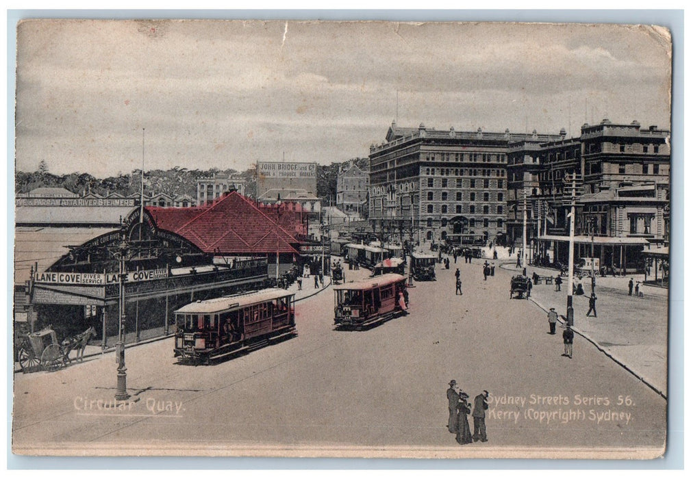 c1910's View Of Circular Quay Sydney Australia San Francisco CA Antique Postcard