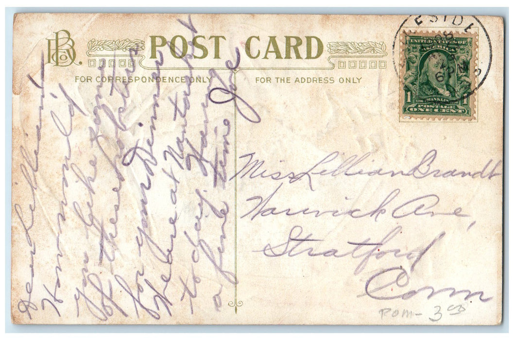 1908 Greetings From Nantasket Beach Massachusetts MA, Prawn Seafood Postcard