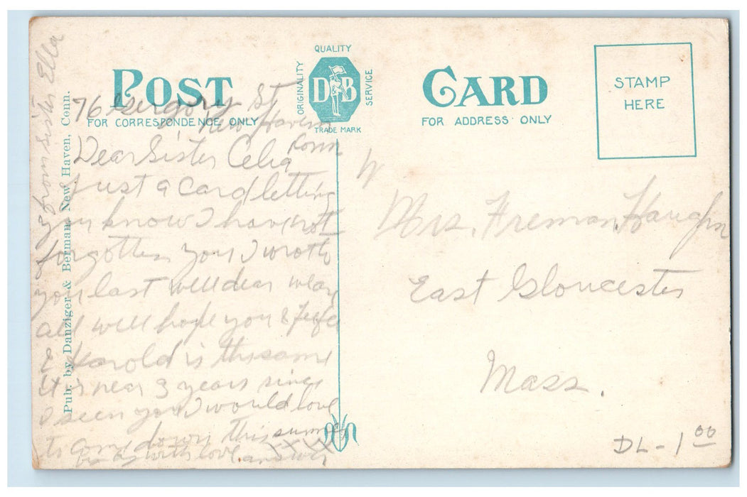 c1910's The New Haven Hospital Building Exterior Scene Connecticut CT Postcard