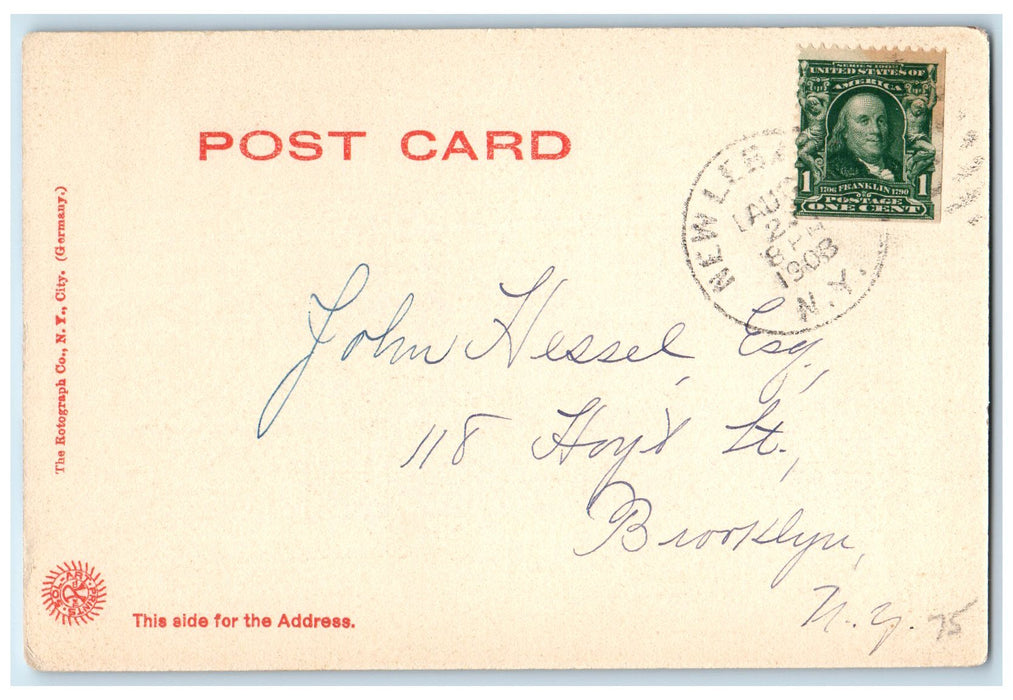 1903 View Of The Spring House Lebanon Springs New York NY Antique Postcard