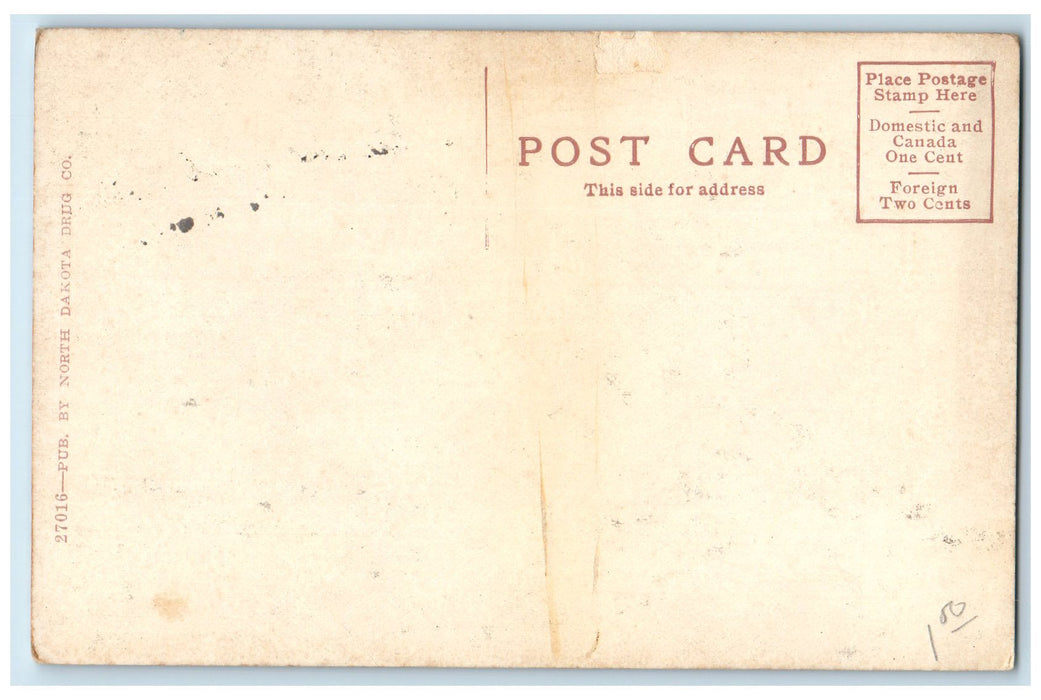 c1910's Front St. East From Waldorf Hotel Fargo North Dakota ND Antique Postcard