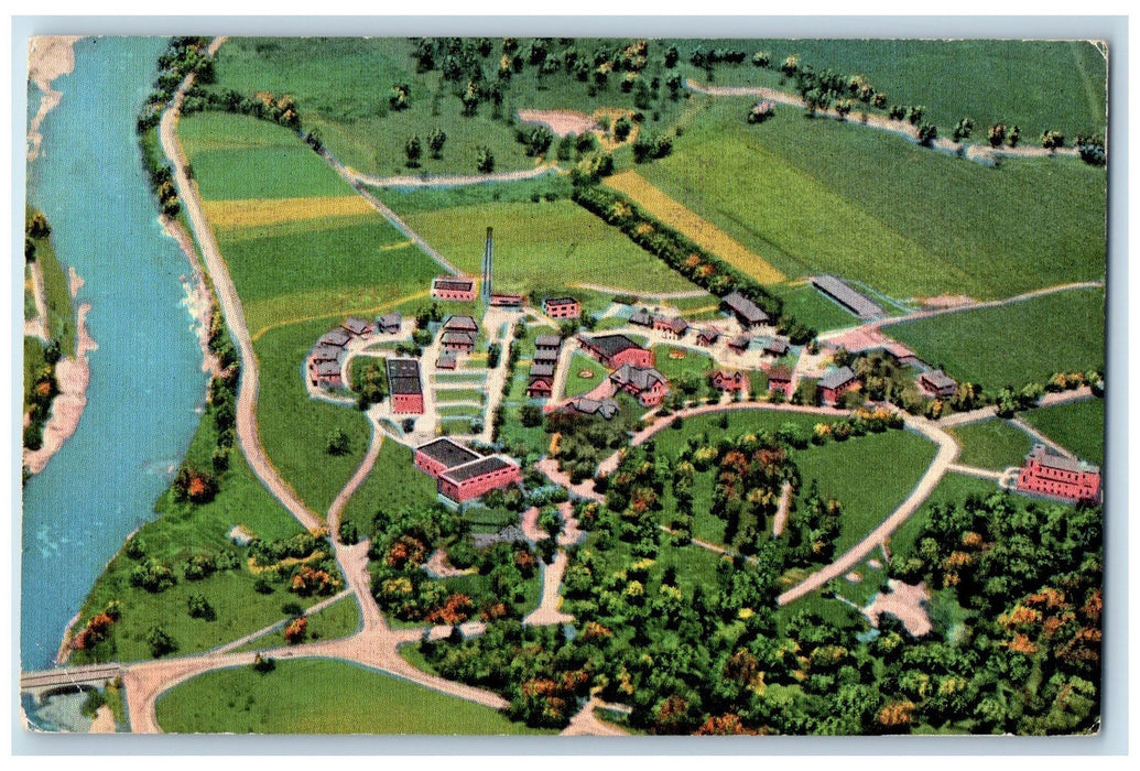 Aerial View Of JR. O.U.A.M. National Orphans Home Tiffin Ohio OH Postcard