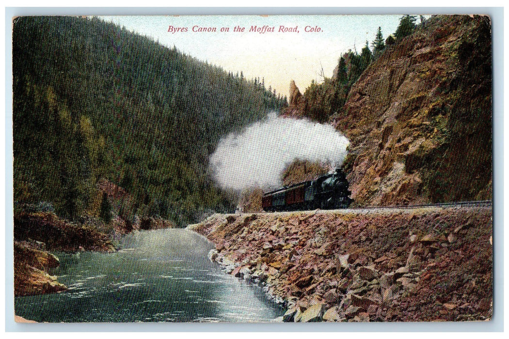Byres Canon On The Moffat Road Train Railroad Locomotive Colorado CO Postcard