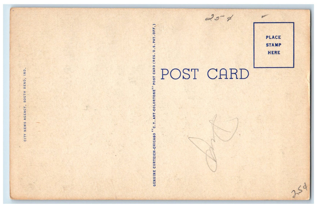 Howard Park And St. Joseph River Tree-lined Scene South Bend Indiana IN Postcard