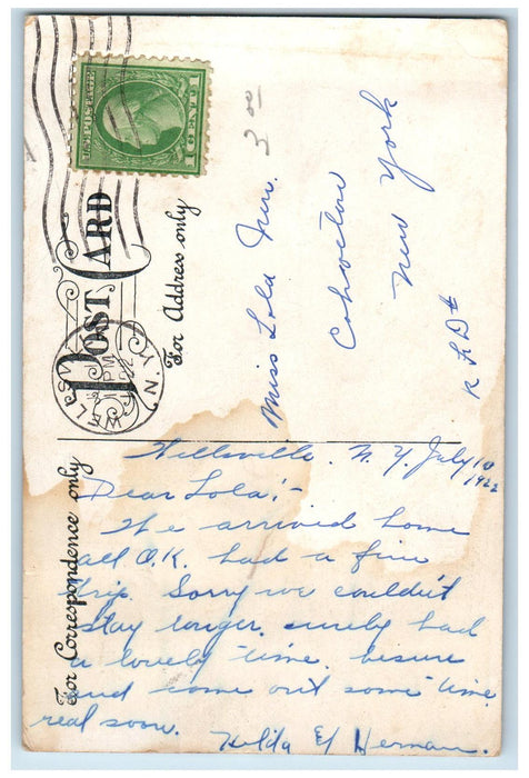c1910's New Erie Station Train Railroad Wellsville New York NY Antique Postcard