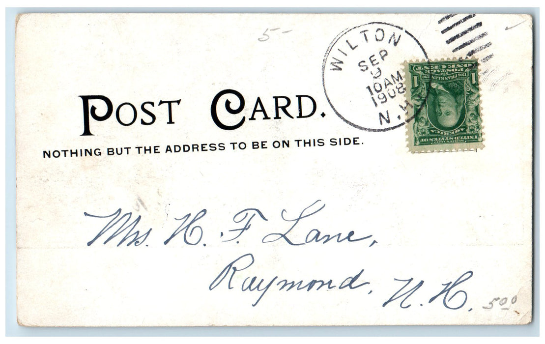 1908 Town Hall, Town Clerk Scene Wilton New Hampshire NH Multiview Postcard