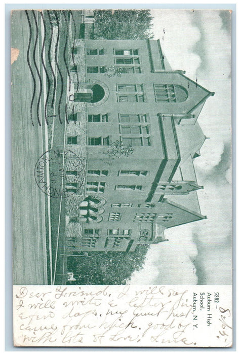 c1905 Auburn High School Building Binghamton New York NY Antique Postcard