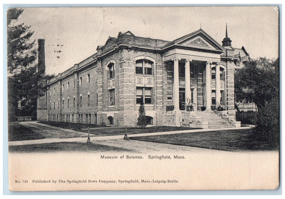 1905 Museum Of Science Building Exterior Springfield Massachusetts MA Postcard