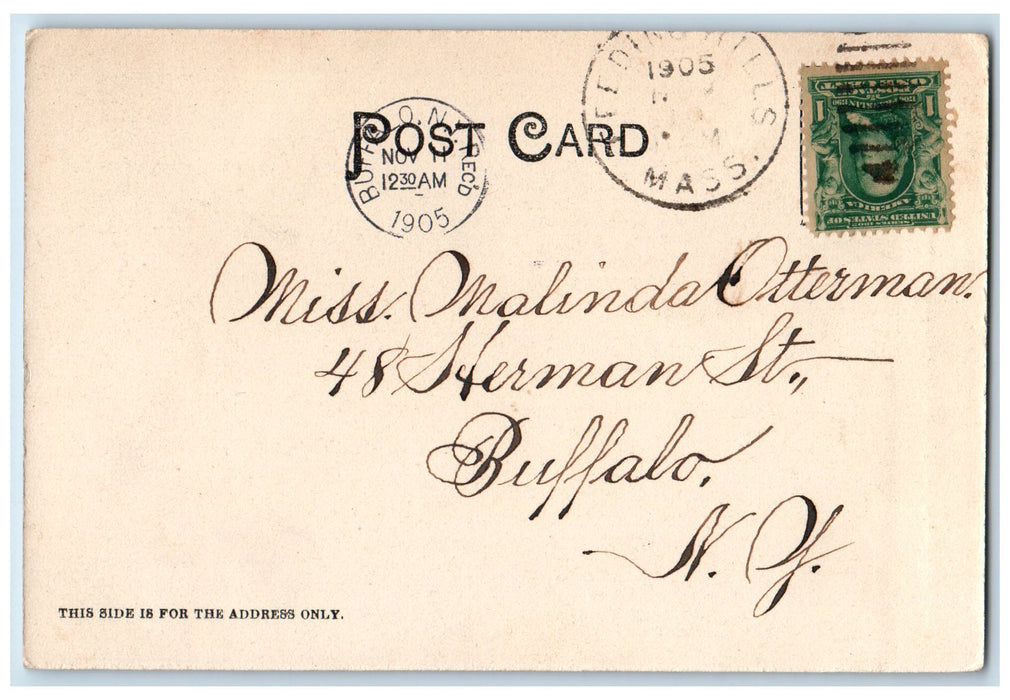 1905 Railroad Arch Over Main Street Cars Springfield Massachusetts MA Postcard