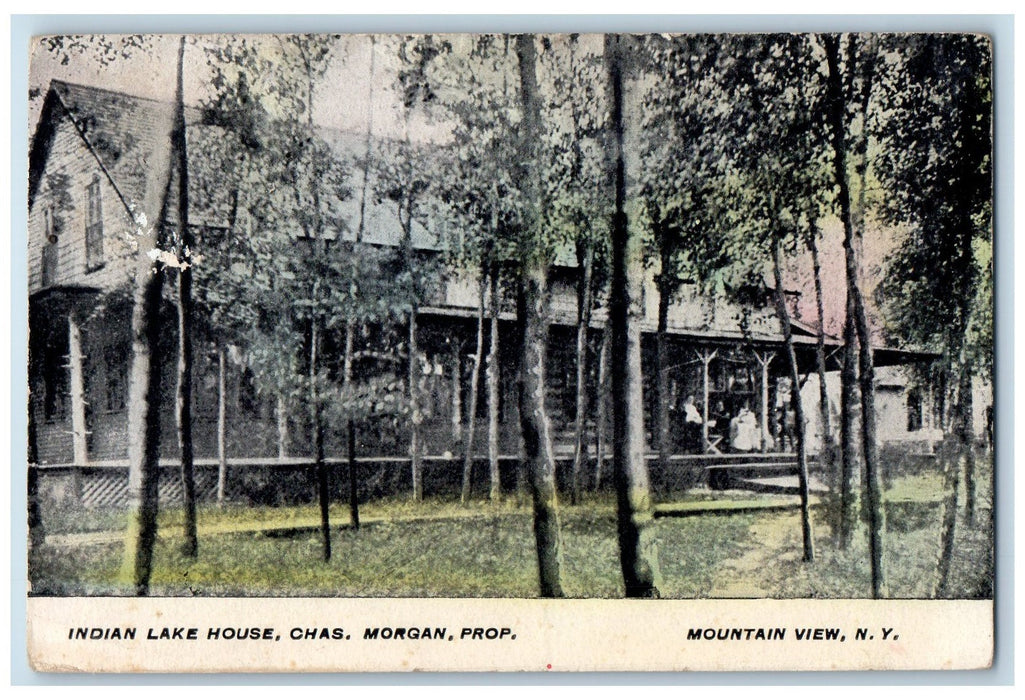 c1910's Indian Lake House Chas Morgan Prop Mountain View New York NY Postcard