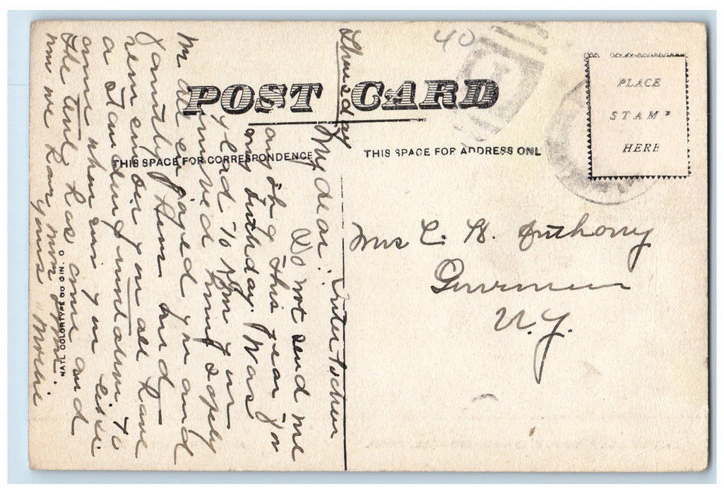 c1910's Indian Lake House Chas Morgan Prop Mountain View New York NY Postcard