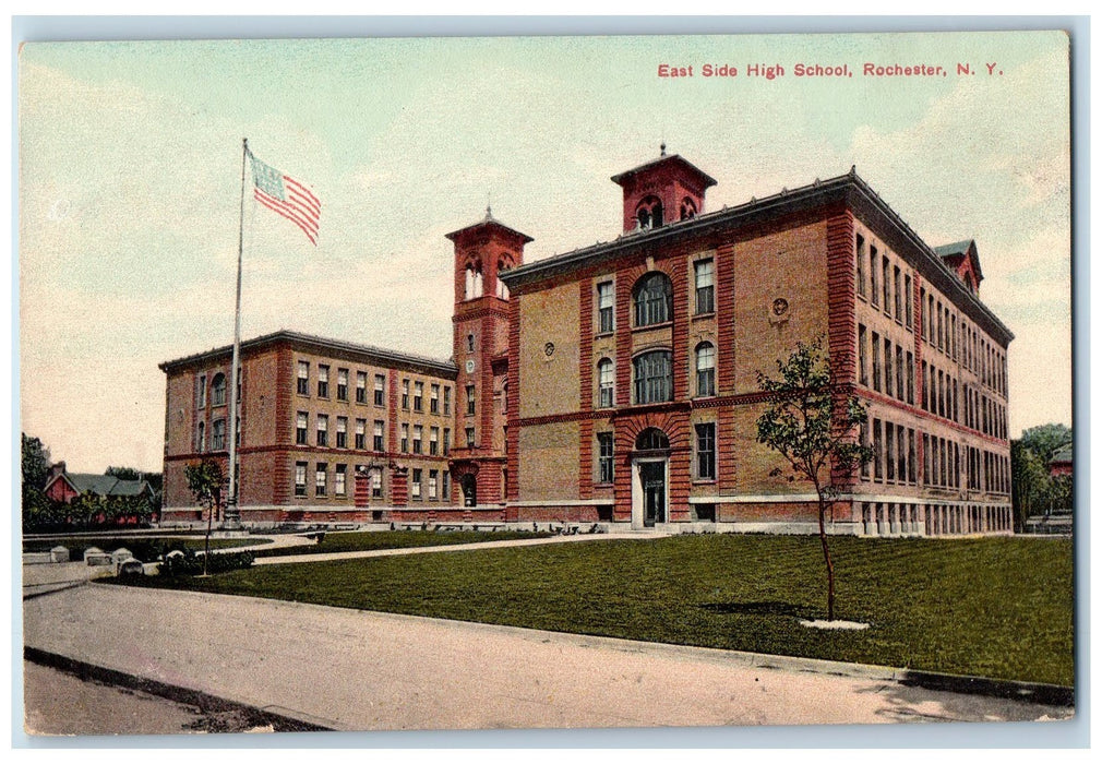 c1910's East Side High School Building Exterior Rochester New York NY Postcard