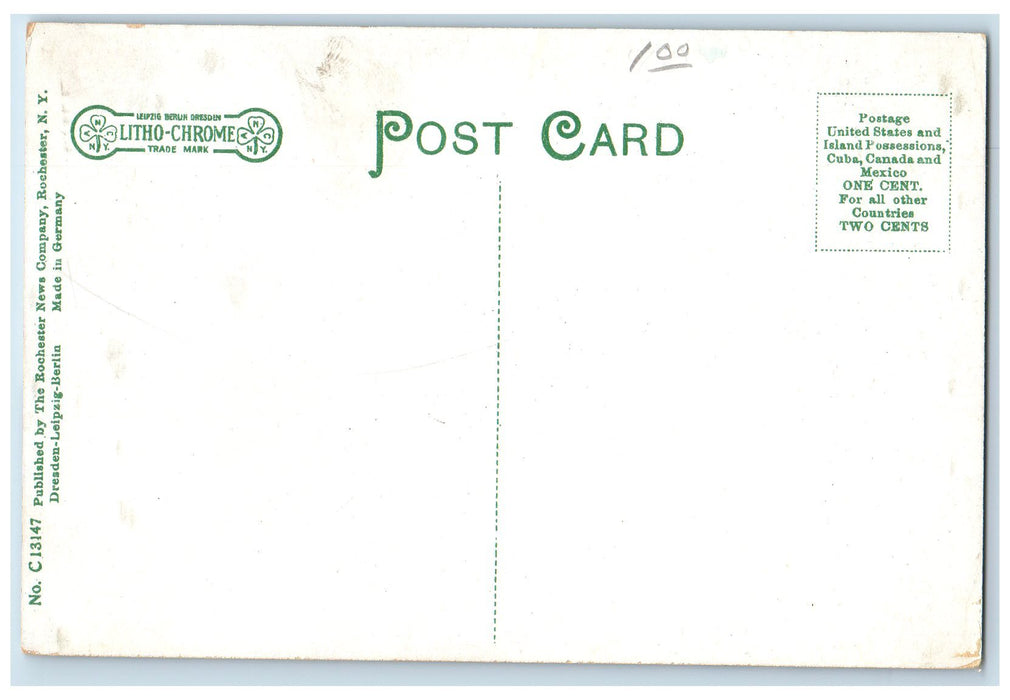 c1910's East Side High School Building Exterior Rochester New York NY Postcard