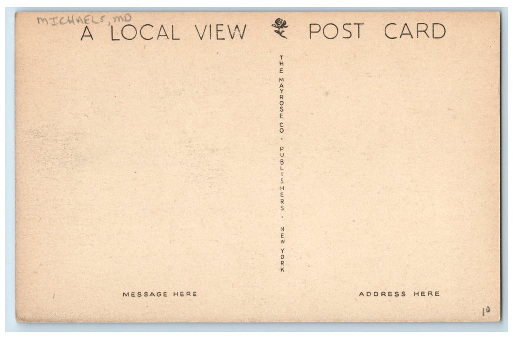 Bird's Eye View Of Miles River Regatta Yacht Boats Michaels Maryland MD Postcard