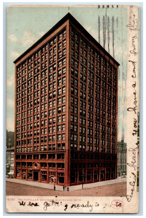 1907 Rockefeller Building Scene Cleveland Ohio OH Posted Antique Postcard