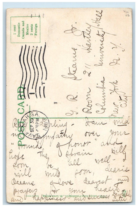 1909 View Of Harvesting Farmer Farmland Savannah Georgia GA Antique Postcard