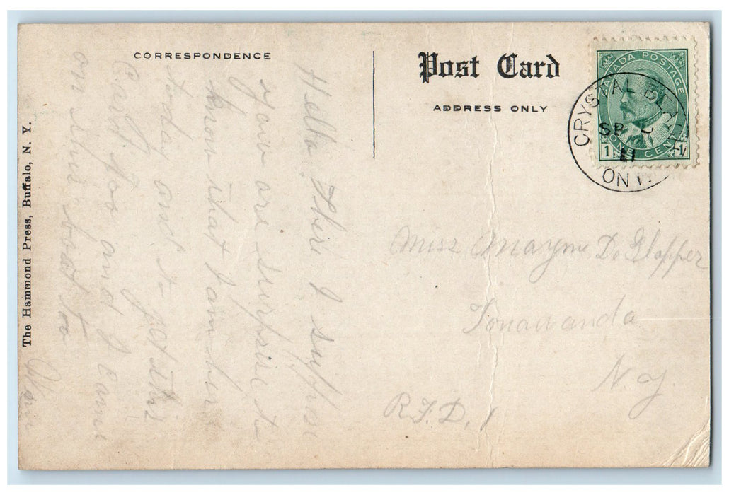 c1910's Steamer S.S Americana Ship Crystal Beach Line Ontario Canada Postcard