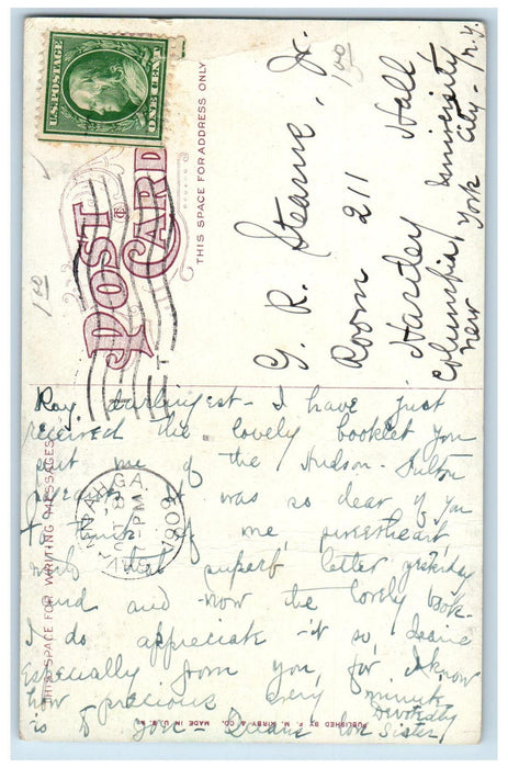 1909 A Glimpse Of Montgomery Nature Scene Savannah Georgia GA Antique Postcard