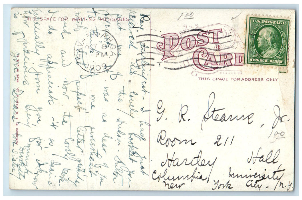 1909 A Glimpse Of Montgomery Nature Scene Savannah Georgia GA Antique Postcard