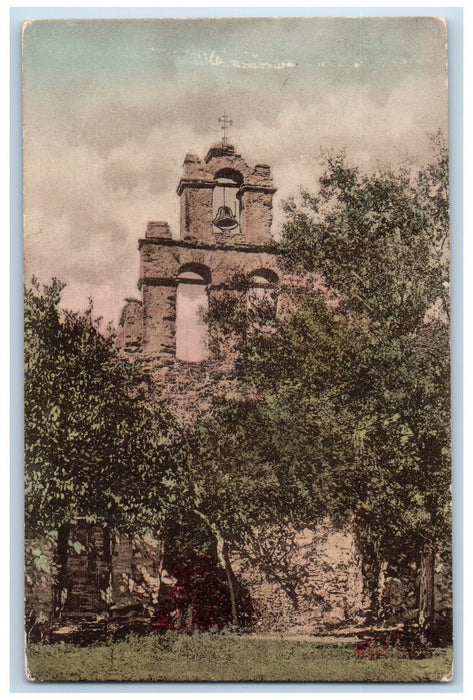 c1910's Mission San Juan De Capistrano Tower San Antonio Texas Unposted Postcard
