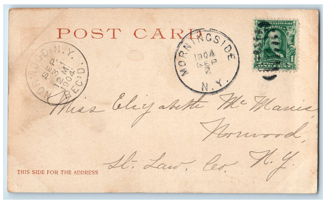 1904 Lake Placid Club From Across Mirror Lake Adirondack NY Posted Postcard