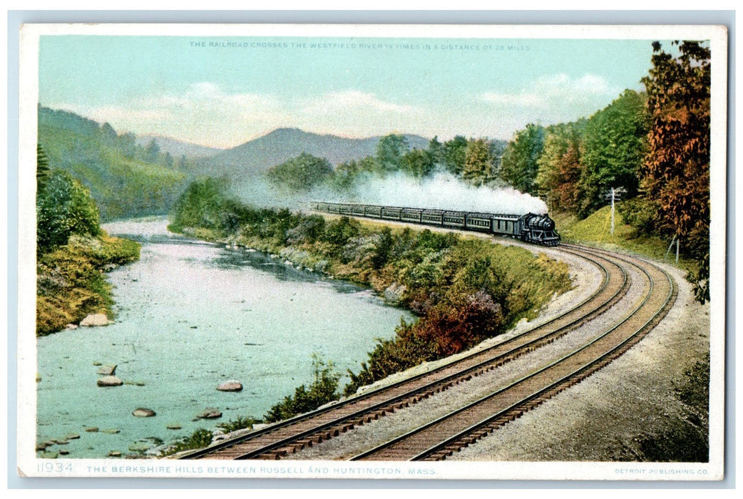 c1910s The Berkshire Hills Between Russell And Huntington Massachusetts Postcard
