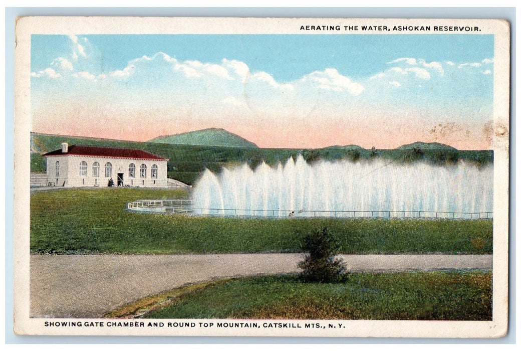 1918 Aerating Water Ashokan Reservoir Gate Chamber Catskill Mts., NY Postcard