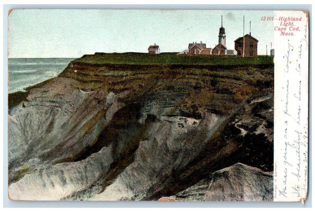 1907 Highland Light Cape Cod Scene Massachusetts MA Posted Light House Postcard