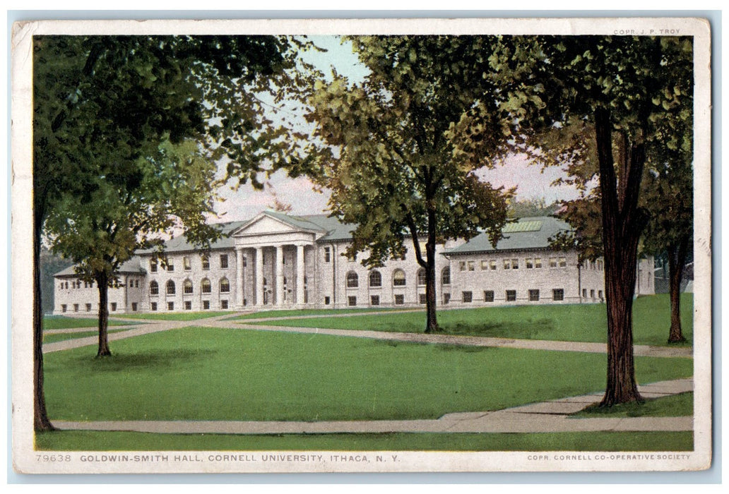 1912 Goldwin-smith Hall Cornell University Ithaca New York NY Phostint Postcard